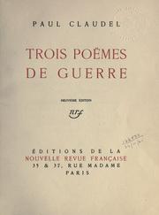 Cover of: Trois poèmes de guerre.
