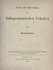 Cover of: Ueber die Entstehung des indogermanischen Vokativs