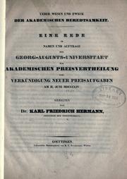 Cover of: Ueber Wesen und Zweck der akademischen Beredtsamkeit.