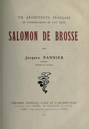 Cover of: Un architecte français au commencement du 17e siècle by Jacques Pannier