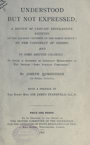 Cover of: Understood but not expressed by Joseph Edmondson