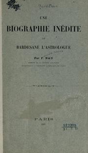 Cover of: Une biographie inédite de Bardesane l'astrologue