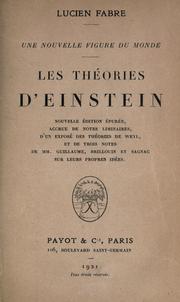Cover of: Une nouvelle figure du monde: les théories d'Einstein
