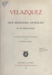 Cover of: Velazquez: des Meisters Gemälde.