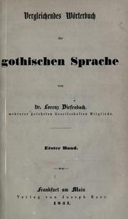 Cover of: Vergleichendes Wörterbuch der gothischen Sprache.