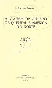 Cover of: viagem de Antero de Quental á America do Norte
