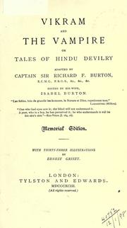 Cover of: Vikram and the vampire: or, Tales of Hindu devilry