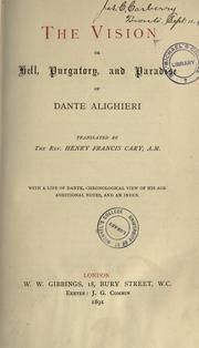 Cover of: The vision by Dante Alighieri