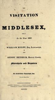 Cover of: The visitation of Middlesex | William Ryley