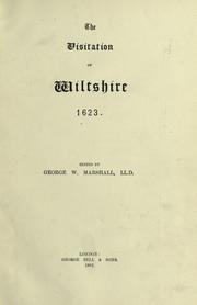 Cover of: The visitation of Wiltshire 1623 by Sir Henry Saint-George