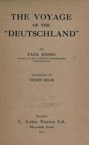 The voyage of the "Deutschland"