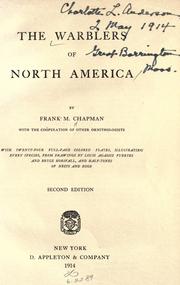 Cover of: The warblers of North America by Frank Michler Chapman