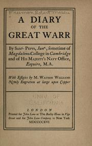 Cover of: A  diary of the great warr by Robert Massie Freeman