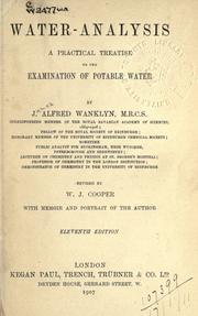 Cover of: Water-analysis by James Alfred Wanklyn, James Alfred Wanklyn