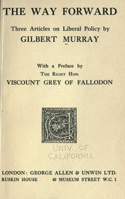 Cover of: The way forward by Gilbert Murray