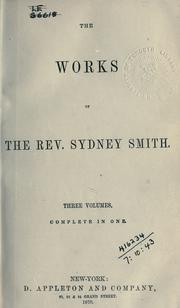 Cover of: Works.