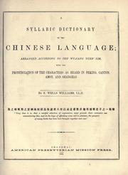 Cover of: A syllabic dictionary of the Chinese language | S. Wells Williams