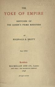 Cover of: yoke of empire: sketches of the Queen's prime ministers