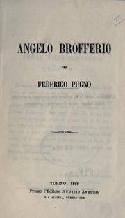 Cover of: Angelo Brofferio. by Federico Pugno