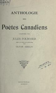Anthologie des poètes canadiens by Jules Fournier