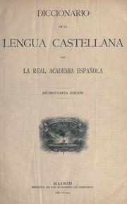 Cover of: Diccionario de la lengua castellana