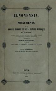 Cover of: Elnonensia by August Heinrich Hoffmann von Fallersleben