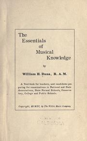 Cover of: The essentials of musical knowledge