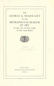 The George A. Hearn gift to the Metropolitan Museum of Art in the city of New York in the year MCMVI