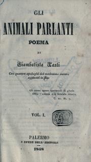Cover of: Gli animali parlanti by Giovanni Battista Casti
