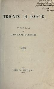 Il trionfo di Dante by Giovanni Bossetti