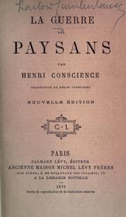 Cover of: guerre des paysans
