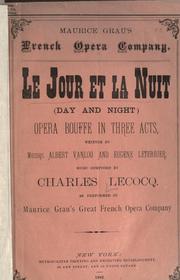 Cover of: Le jour et la nuit by Charles Lecocq