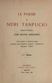 Cover of: Le poesie di Neri Tanfucio by Renato Fucini