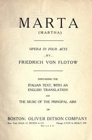 Cover of: Marta = by Friedrich von Flotow