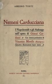 Cover of: Nemesi carducciana by Amedeo Tosti