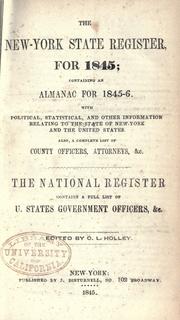 Cover of: The New-York state register, for 1845 by Ed. by O.L. Holley.
