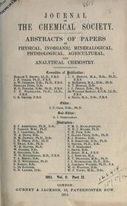 Cover of: Journal. by Chemical Society (Great Britain)