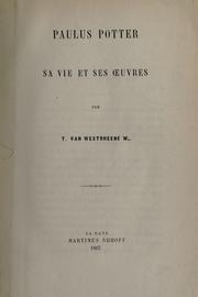 Cover of: Paulus Potter sa vie et ses oeuvres.