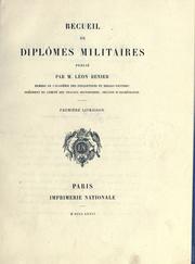 Cover of: Recueil de diplômes militaires.