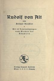 Rudolph von Alt by Rudolf von Alt