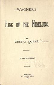 Cover of: Wagner's Ring of the Nibelung