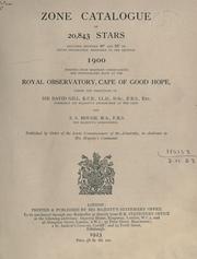 Cover of: Zone catalogue of stars.
