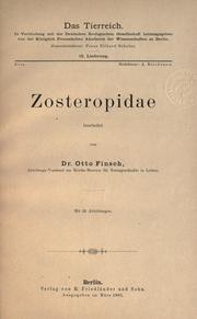 Cover of: Zosteropidae by O. Finsch