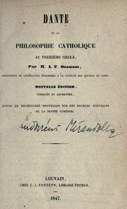 Dante et la philosophie catholique au treizième siècle by Frédéric Ozanam