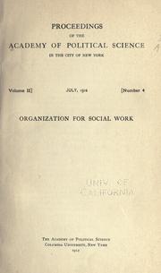 Cover of: Organization for social work.