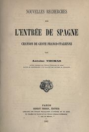 Nouvelles recherches sur l'Entrée de Spagne by Thomas, Antoine