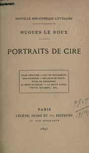 Cover of: Portraits de cire.