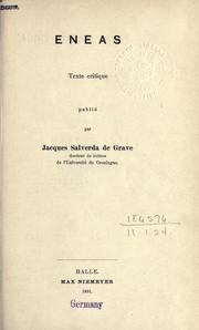 Cover of: Eneas, texte critique, publié par Jacques Salverda de Grave. by Enéas (Romance)