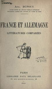 Cover of: France et allemagne: littératures comparées