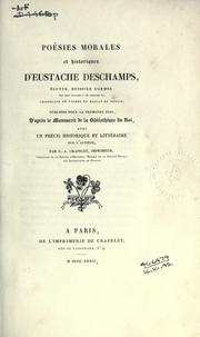 Cover of: Poésies morales et historiques d'Eustache Deschamps ... by Eustache Deschamps